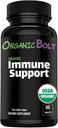 USDA Organic Immune Support Supplement, High Potency 7-in-1 Immunity Booster Tablets with Vitamin C, Elderberry, Ginger, Moringa Leaf Powder, Garlic & More - Vegan & Non-GMO, 20 Servings