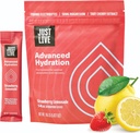 Just Live Advanced Hydration - Strawberry Lemonade, Electrolyte Drink Mix, Tart Cherry Extract, Supports Recovery & Absorption, Low Sugar, 14 Pack