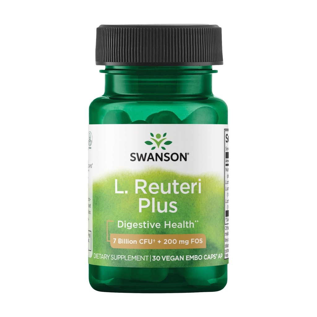 Swanson Probiotic L.Reuteri Plus 30 Veg Drcapsules,1 Count