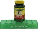 Spring Valley Vitamin E Dietary Supplement, 180 mg, 100 Count with Complimentary Grafton Way Pill Organizer