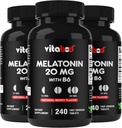 Melatonin 20 mg - 240 Fast Dissolve Tablets - Drug Free - Natural Berry Flavor - Vegetarian, Non-GMO, Gluten Free 240 Count (Pack of 3)