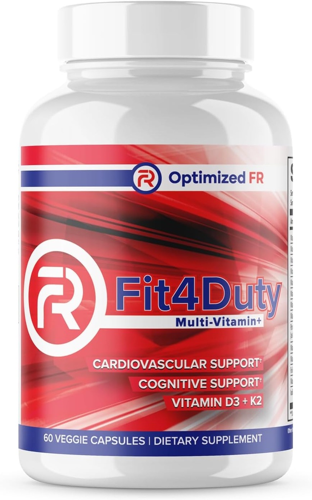 Fit4Duty Multivitamin+ for First Responders, One a Day Multivitamin Plus Other nutrients, 60 Servings, 2 Month Supply