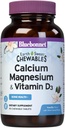 Bluebonnet Nutrition Calcium Magnesium Plus Vitamin D3 Earthsweet, Bone Health & Muscle Relaxation, Soy-Free, Gluten-Free, Kosher Certified, Dairy-Free, 90 Vanilla Flavored Chewable Tablets