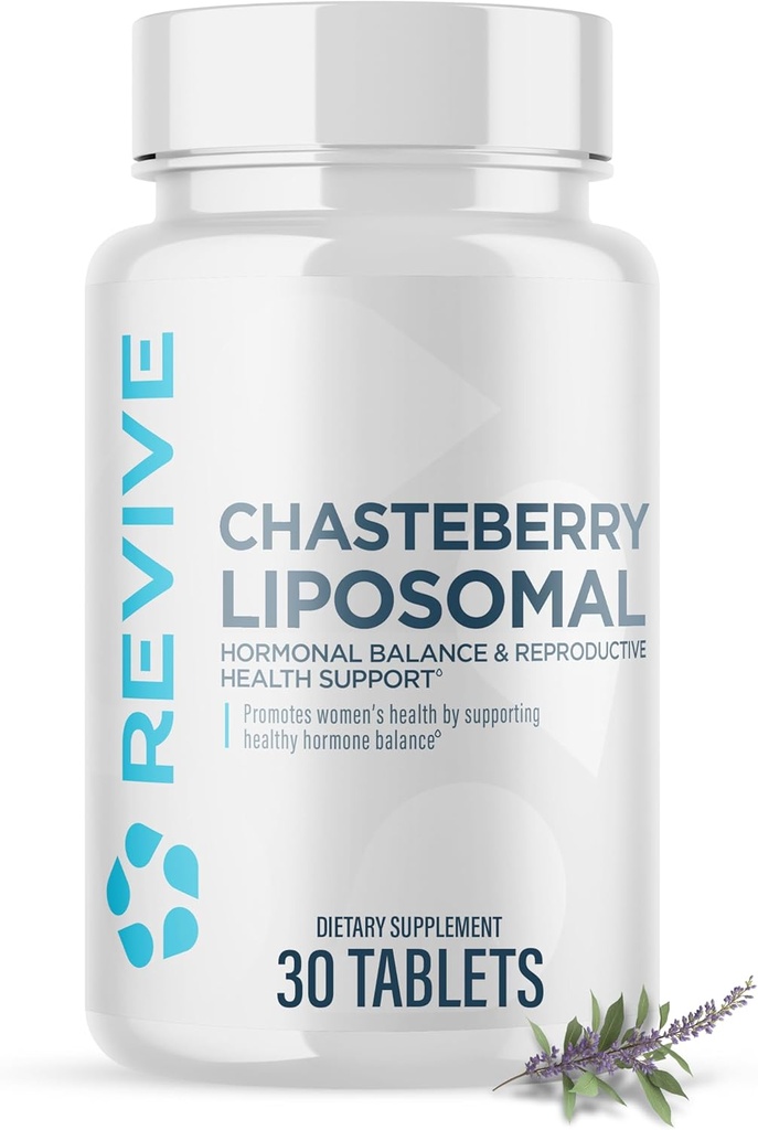 Revive MD Chasteberry Supplement for Women - Chaste-Berry Liposomal (Vitex Agnus-Castus) - Supports Women's Health, Hormone Balance & Fertility (30 Tablets, 30 Servings)