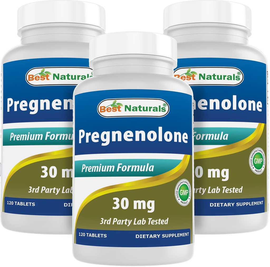 Best Naturals Pregnenolone 30 mg 120 Tablets (120 Count (Pack of 3))