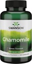 Swanson Chamomile Stress Support - Made with German Chamomile Flower - Herbal Supplement to Promote Stress, Relaxation and Sleep Support - Helps Easy Body and Mind - (120 Capsules)