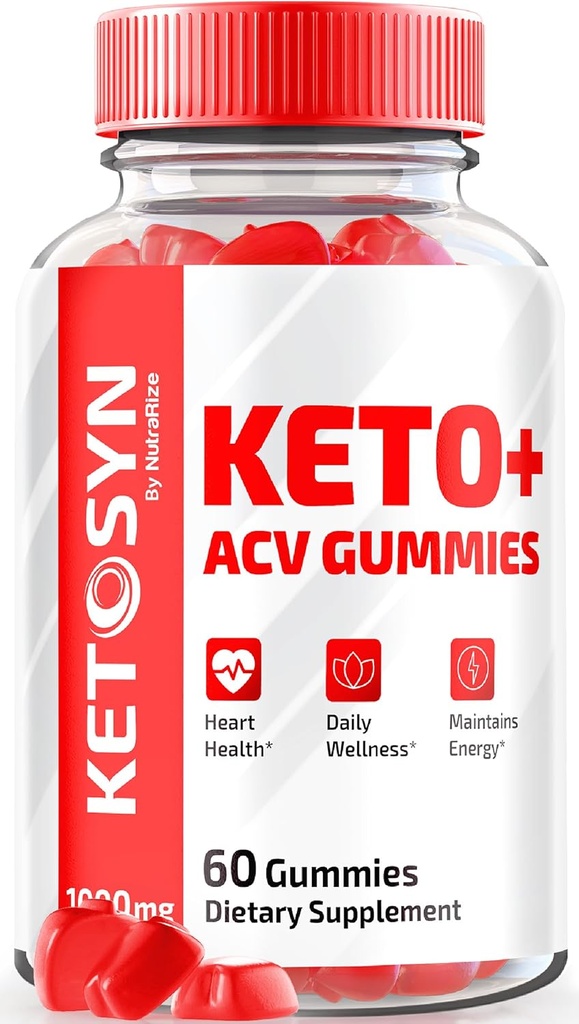 Ketosyn ACV Keto Gummies, Ketosyn Keto + ACV Gummies for Advanced Weight Loss, Keto Syn Apple Cider Vinegar Supplement, Keto-Syn Maximum Strength 1000MG, Gomitas Reviews (60 Gummies)