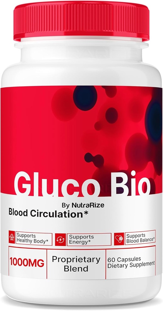 GlucoBio Capsules, Official Gluco Bio Support Supplement, All Natural Formula to Support Overall Health and Wellness, Premium Vitamin Pills, GlucoBio Reviews (60 Capsules)