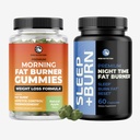Fat Burner Gummies and Night Time Fat Burner | 24/7 Weight Loss Support with Green Tea & Raspberry Ketones | Appetite Suppressant, Metabolism Booster, and Belly Fat Reducer | 1 Month Supply