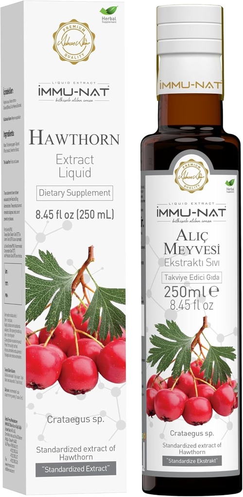 Hawthorn Berry Liquid Supplement (8.5oz) Cardiovascular & Blood Pressure Support - Herbal Formula
