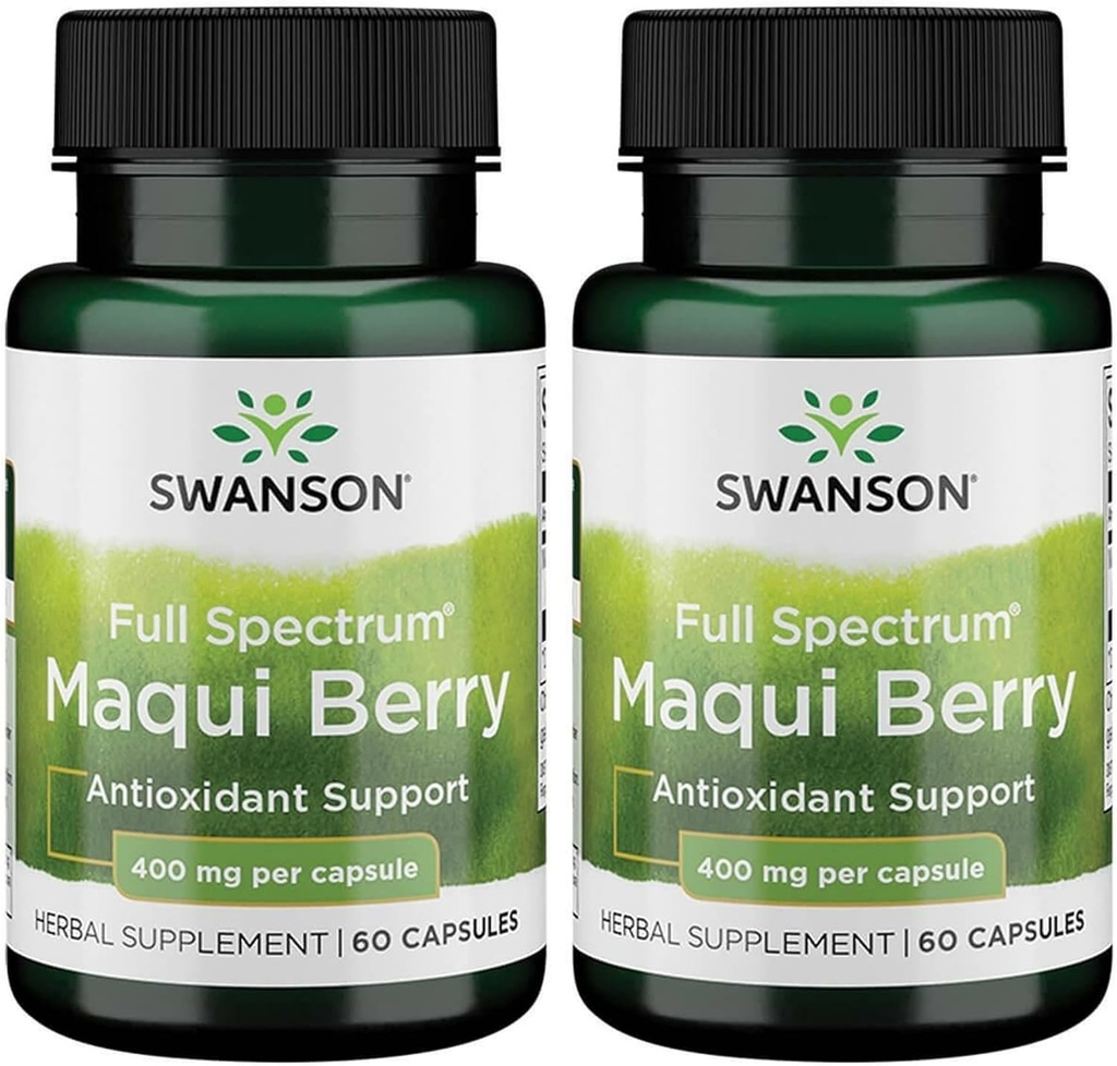 Swanson Full Spectrum Maqui Berry 400 mg 60 Caps (2 Pack)