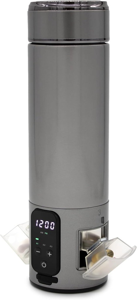 e-Pill Smart Stainless Steel Water Bottle Pill Organizer and Medicine Reminder