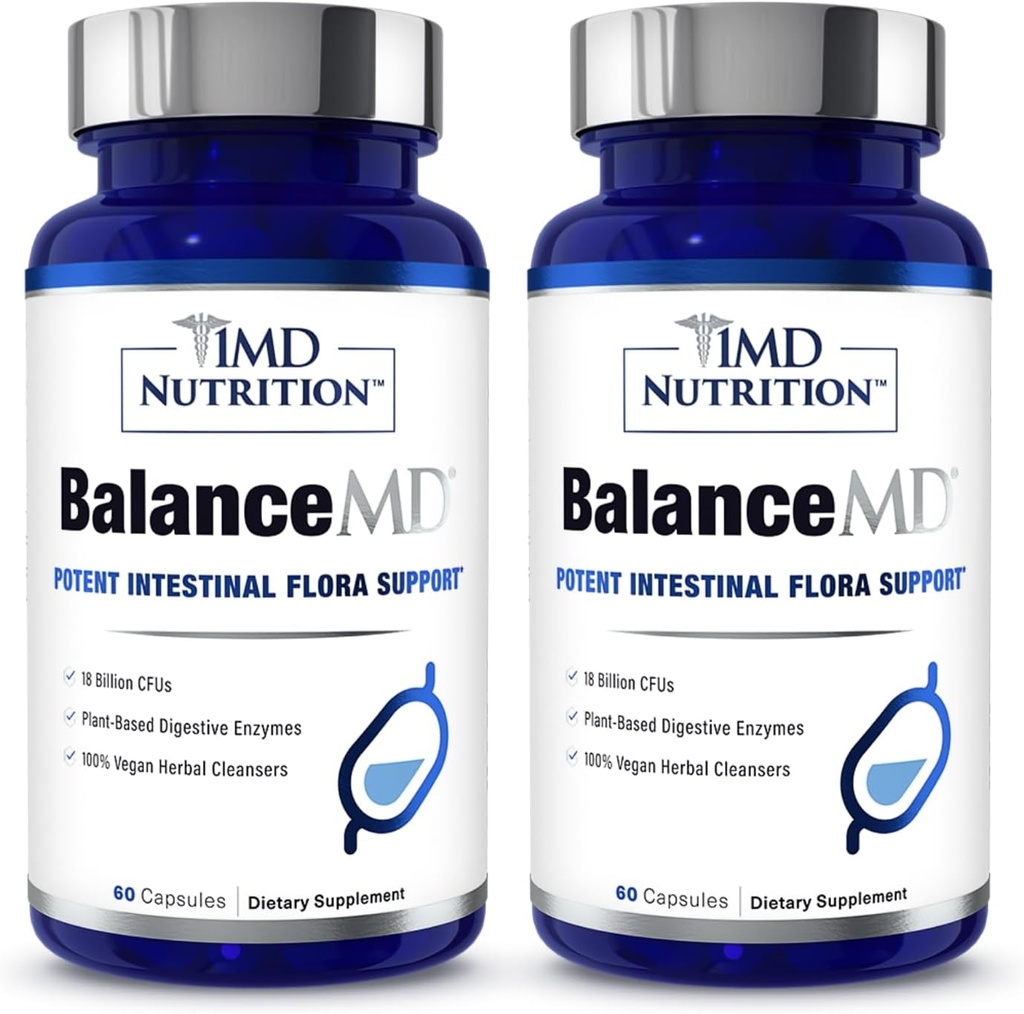 1MD Nutrition BalanceMD Vaginal Probiotics | Oregano & Caprylic Acid with Lactobacillus & Digestive Enzymes | Promotes Intestinal Flora Balance | 120 Capsules