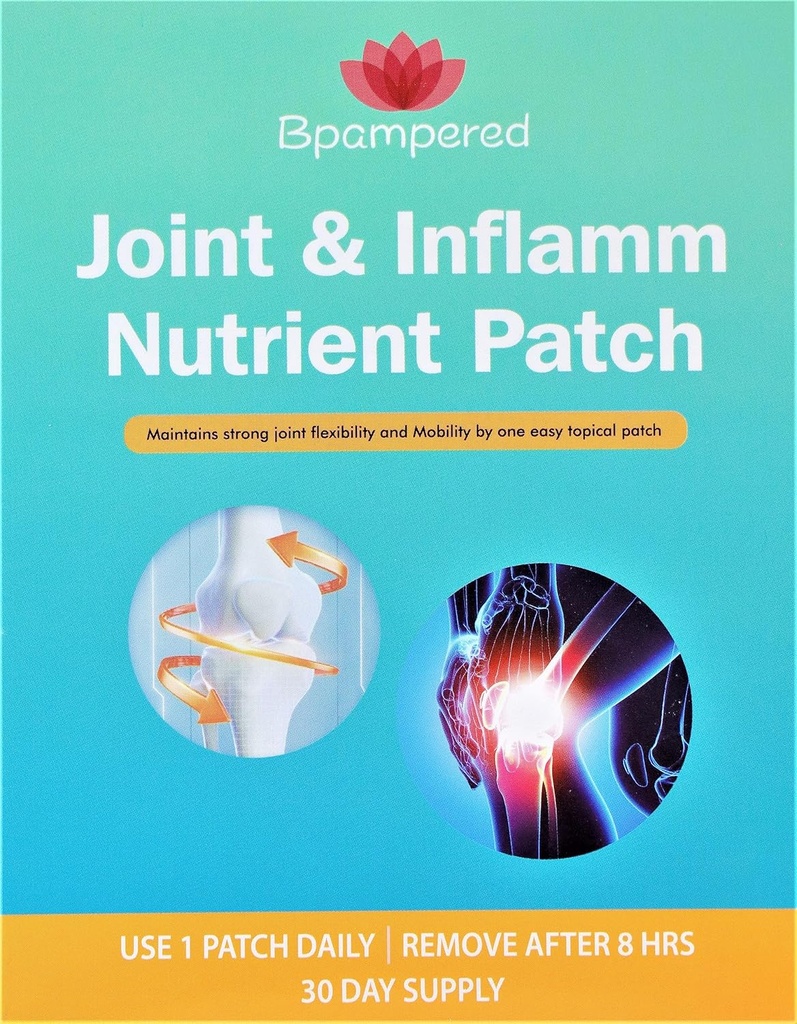 Joint & Inflamm Nutrient Patch - Glucosamine Chondroitin Complex with MSM for Joint Health, Promotes Flexibility & Mobility of Joints, Joint Disconfort Relief