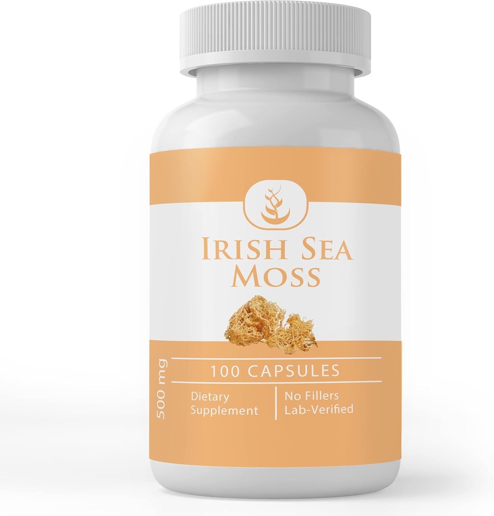 PURE ORIGINAL INGREDIENTS Irish Sea Moss (100 Capsules) Always Pure, No Additives Or Fillers, Lab Verified