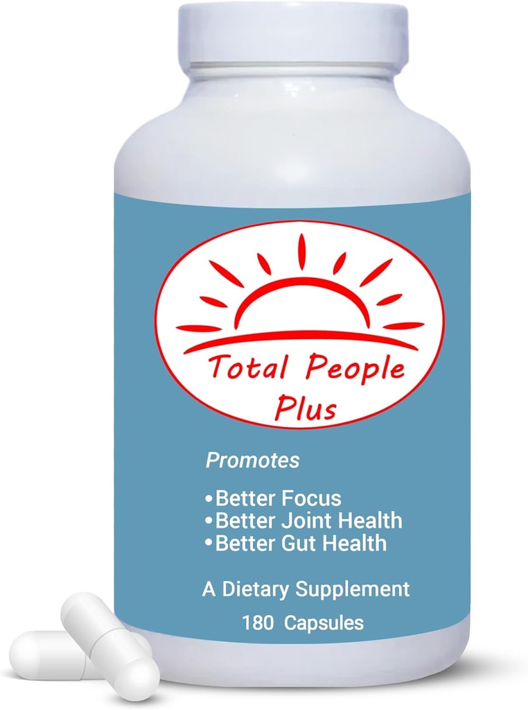 Total People Plus - Multivitamin & Minerals for Adults - Dietary Supplements Rich in Major Minerals with Mix of Vitamins A, D, and E - Boosts Energy and Vitality - 180 Capsules
