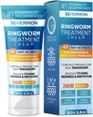 Hermon Powerful Antifungal Ringworm Cream - Effective Treatment for Stubborn Ringworm, Jock Itch, Eczema, Tinea Versicolor, Athlete's Foot - for Adults and Kids - 100ml