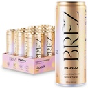 BREZ FLOW Lion’s Mane Mushroom Drink,12-Pack, Non-Infused, Adaptogens, Relieving, Uplifting, and Social, Sparkling Lemon Elderflower Tonic 12 Fl oz