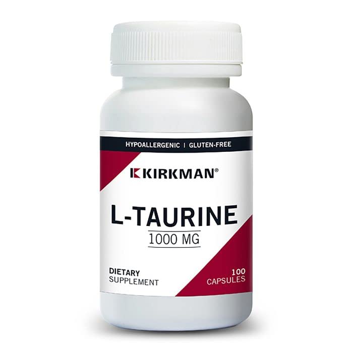 Kirkman L-Taurine 1000 mg - Hypoallergenic | 100 Vegetarian Capsules