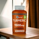 Turmeric Curcumin with Black Pepper and Ginger, Qunol 1500mg Turmeric Extract with 95% Curcuminoids, Enhanced Absorption, Supports Healthy Inflammation Response, 180 Vegetarian Capsules