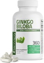 Bronson Ginkgo Biloba Extra Strength Supports Brain Function & Memory Support, 360 Vegetarian Capsules