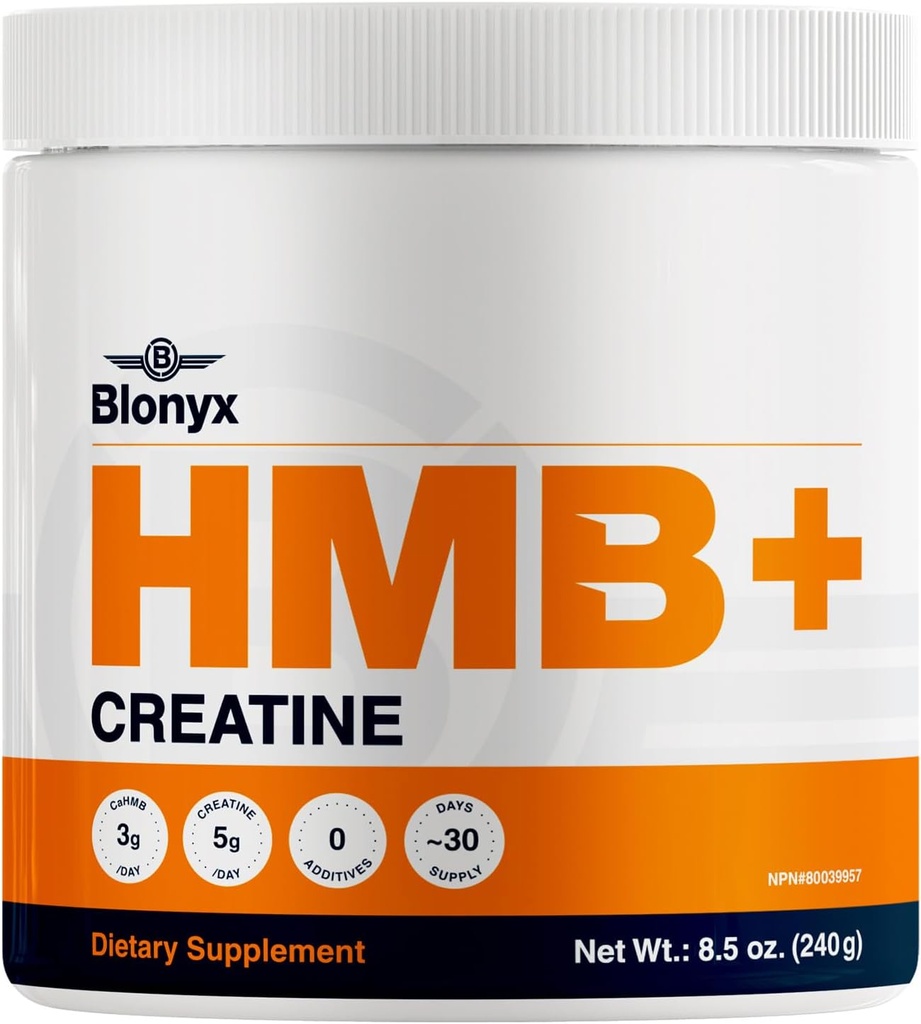 HMB + Creatine Supplement - 3g Daily HMB for Enhanced Strength, Power & Recovery, Ideal for High-Intensity Athletes, 30-Day Supply
