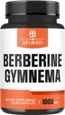 1000mg Berberine Supplement with Organic Gymnema Sylvestre Leaf - 60 Capsules with High Concentrated Extract - Support for Immune System, Circulatory Health & Gastrointestinal Function
