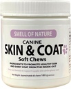 Dog Skin & Coat Supplement Chews - Skin Health Chewable Supplement for All Ages & Breeds - Promotes Healthy Skin & Lustrous Coat - Rich in Omega Fatty Acids & Vitamins – 60 Chews