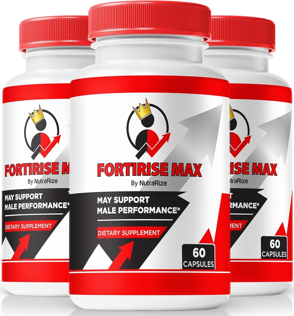 (3 Pack) Fortirise Max, Official Fortirise Max for Men - Supports Stamina and Energy Levels, All Natural Formula to Support Performance and Overall Health, Fortirise Max Pills Review (180 Capsules)