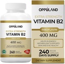 Riboflavin Vitamin B2 Supplement - B-2 Vitamin - Boosts Energy Metabolism & Cellular Function - Daily Nutritional Supplements for Men & Women - 400 mg Capsules - 240 Count