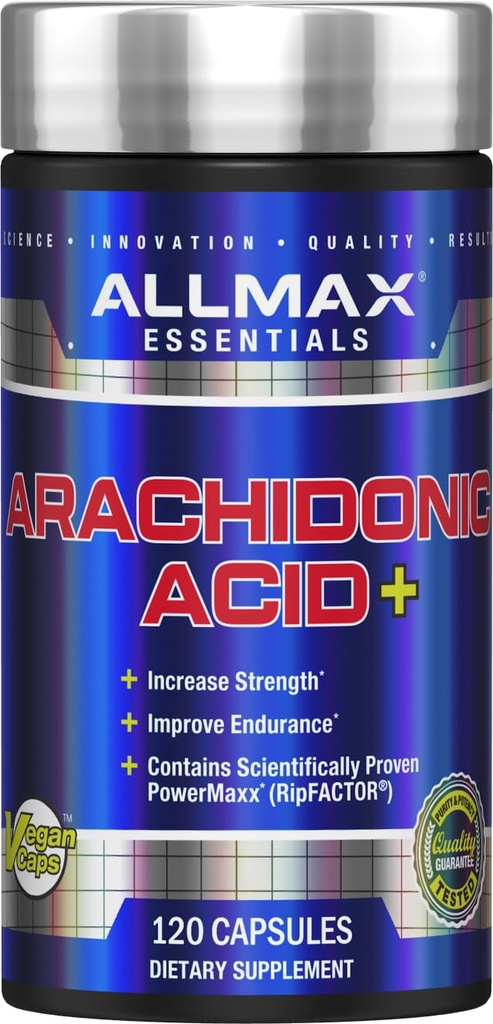 ALLMAX Essentials Arachidonic Acid+ - 120 Capsules - Increases Strength & Improves Endurance - Gluten Free - 30 Servings
