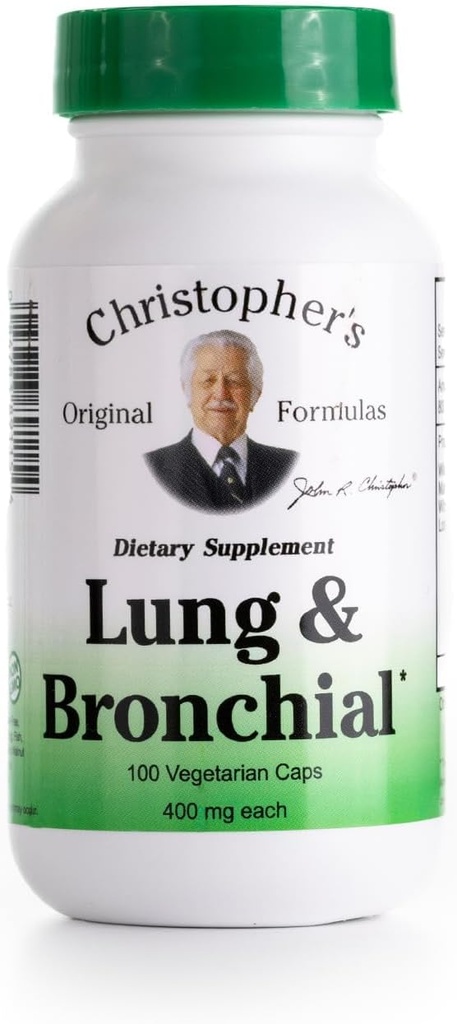 Christopher's Original Formulas Lung & Bronchial Formula - Lung Cleanse for Smokers - Supports Respiratory System with Synergistic Blend of Herbs