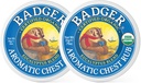 Badger - Aromatic Chest Rub, Eucalyptus & Mint, Certified Organic, Soothing Vapor Rub with Eucalyptus Essential Oils, Baby Chest Rub, Vapor Rub Ointment, 0.75 oz - 2-Pack
