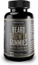 Unsocial Co. Extra Strong Beard Growth Vitamins Gummies | Biotin 10000 MCG | Promotes Strong & Thick Facial Hair Growth for Men | Beard Gummies for Men | Strawberry