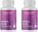 Seroflora Boric Acid Vaginal Suppositories 600 mg - Boric Acid Pills for Women - Intimate Health pH Balance - Supports Vaginal Odor Control (30ct, 2bottles) Made in USA.