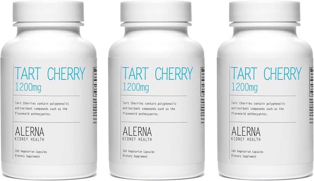 Tart Cherry Extract 1200 mg, 100 Vegetarian Capsules - (Pack of 3), Joint Health Support - Gluten Free, Non-GMO