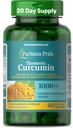 Puritan's Pride Turmeric Curcumin 1,000mg, Standarized to 95% Cucuminoids, Herbal Dietary Supplement for Antioxidant Health, 60 Radpid Release Capsules