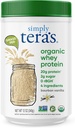 simply tera's Organic Whey Protein Powder - Grass Fed Vanilla Whey Protein Powder, Clean, Made Without Artificial Sweeteners, Non-GMO, Kosher, rBGH-Free, Organic - 12 Oz.
