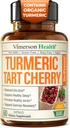 Turmeric Curcumin Supplement with 10:1 Tart Cherry Extract & Celery Seed Extract - Natural Uric Acid Balance, Joint Health & Sleep Aid - Turmeric Curcumin with Black Pepper. 60 Tart Cherry Capsules