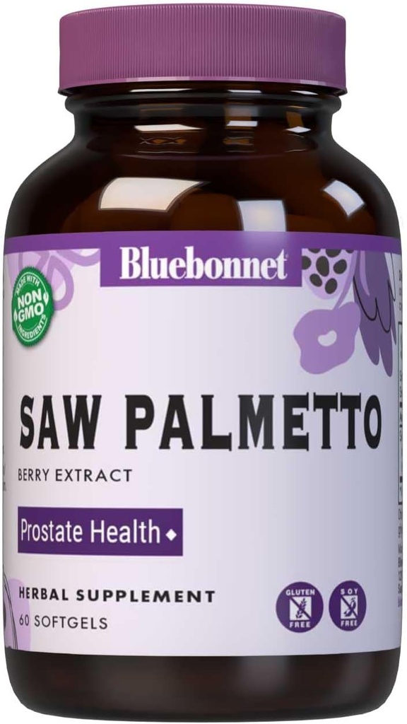 BlueBonnet Extra Strength Saw Palmetto Berry Extract Supplement, 60 Count
