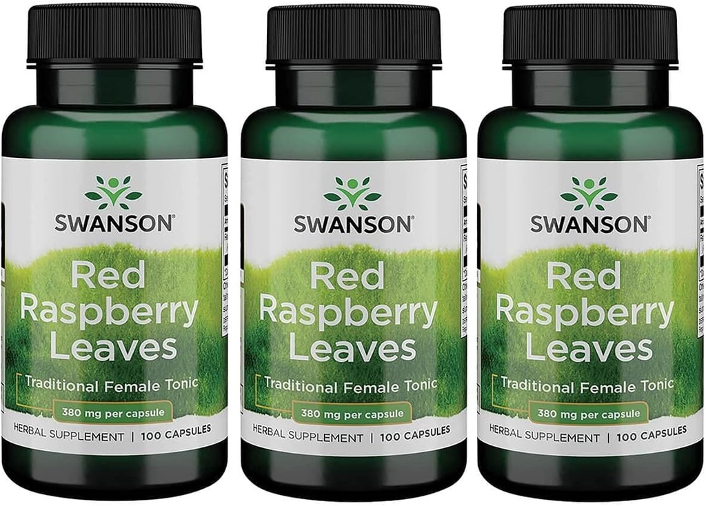 Swanson Red Raspberry Leaves 380 Milligrams 100 Capsules (3 Pack)