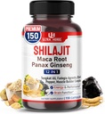 Shilajit Pure Himalayan - Energy Booster 85% Fulvic Acid, Maca Root, Panax Ginseng, Tongkat Ali, Fadogia Agrestis - Metabolism & Immunity Support - 150 Capsules