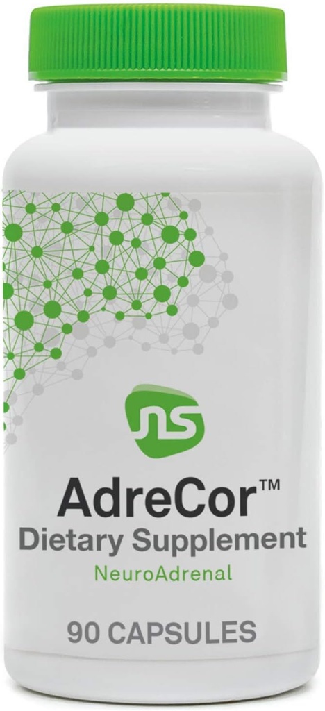 NeuroScience Adrenal Support Supplements for Women & Men - AdreCor - Gentle Energy Support for Stress-Related Fatigue - Promotes Adrenal Health & Healthy Cortisol Levels (90 Capsules)