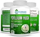 Aeternum Psyllium Husk Caps USA Made - Premium All Natural Fiber Supplement - 240 Husk Powder Capsules 725 Mg per Serving, Supports Healthy Digestive System - All Natural 100% Soluble