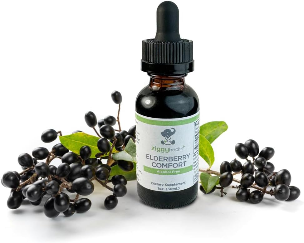 Organic Elderberry Tincture - Elderberry Extract - Liquid Elderberry Drops, Immune Support, Respiratory Support & Defense, 1oz - Ziggy Health