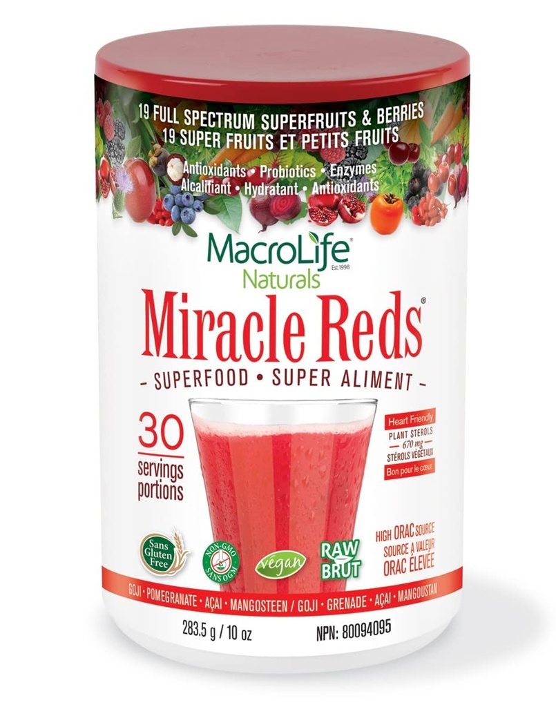 Macrolife Naturals Reds Supplement Powder, 10 oz
