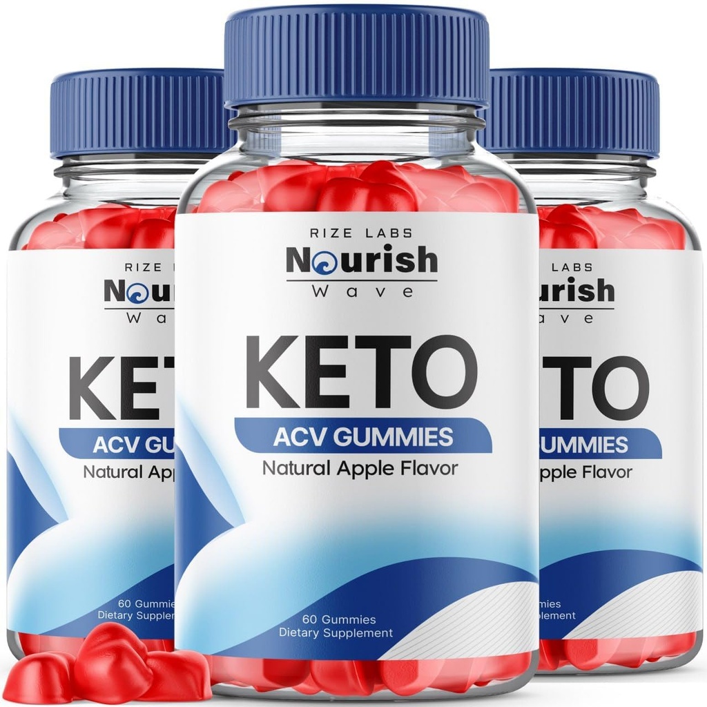 rize labs - Nourish Wave Keto ACV Gummies Supports Advanced Weight Loss, for Improved Digestion, Stamina and Endurance (180 Gummies)
