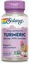 SOLARAY Turmeric Supplement 300 mg - Turmeric Root Extract with 95% Curcumin - Joint Support Supplement for Joint Health and Comfort - Non-GMO, Vegan, Gluten Free, 60-Day Guarantee, 60 Servings