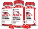 Justified Laboratories (3 Pack Vital Grow XL Extreme 2000MG Performance Gummies Advanced Formula Formulated with ACV Pomegranate Beet Juice Powder B12 Vegan Non GMO 180 Gummys