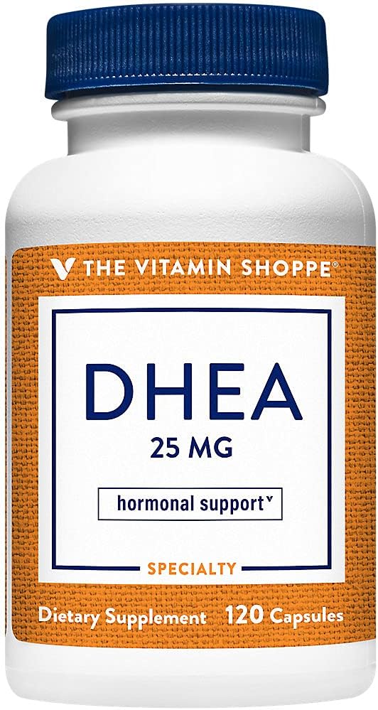 The Vitamin Shoppe DHEA 25MG, Hormonal and Healthy Aging Support for Both Men & Women, Once Daily (120 Capsules)